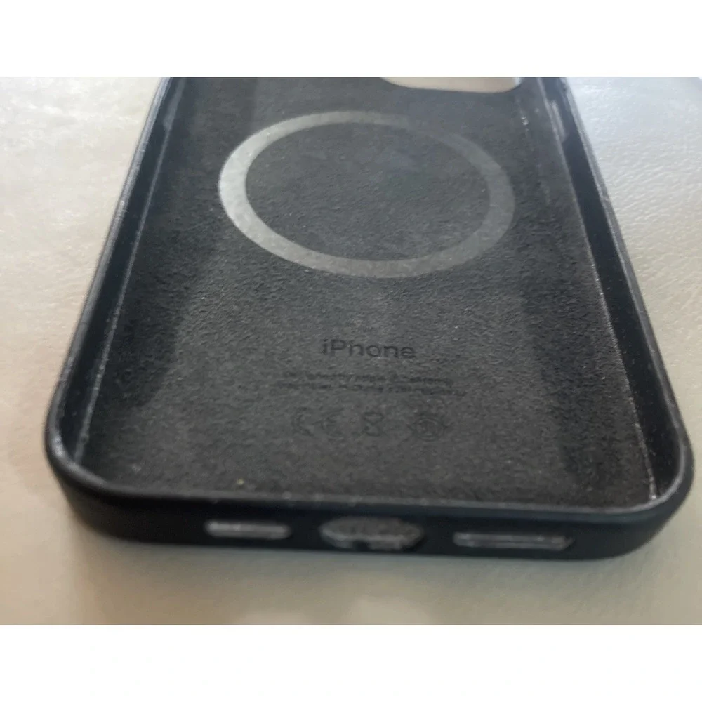 Apple iPhone 12 Pro Max OEM Leather MagSafe Fitted Case/Skin Magnetic Black